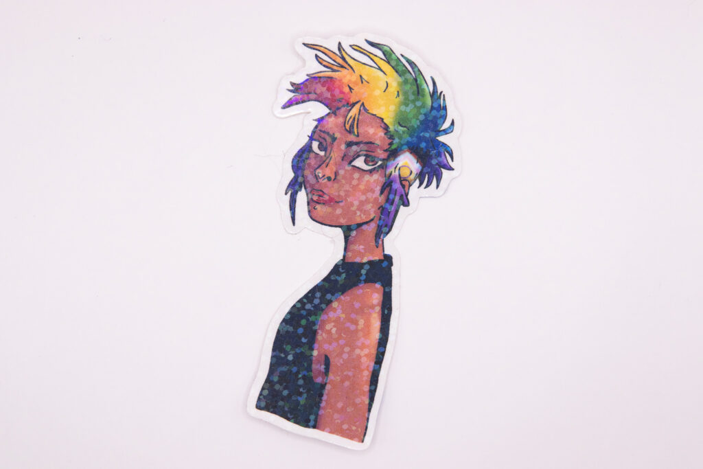 sticker holographique punk & queer
