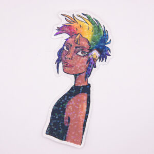 sticker holographique punk & queer